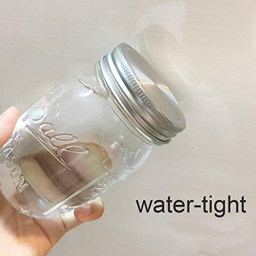 Vknic Stainless Steel Mason Jar Lids, Storage Caps with Silicone Seals for Regular Mouth Size Jars, Polished Surface, Reusable and Leak Proof, Pack of 12 (12-Pack Regular Mouth stainless steel) - Image 3