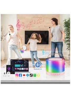Toy Box Portable Karaoke Machine with 2 Wireless Microphone Music Player Toys Gifts Children Mini BT Speaker  - Image 2