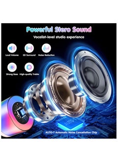 Toy Box Portable Karaoke Machine with 2 Wireless Microphone Music Player Toys Gifts Children Mini BT Speaker  - Image 3