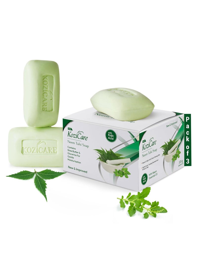 Kozicare  Neem Tulsi soap| 75g*3 - Image 1
