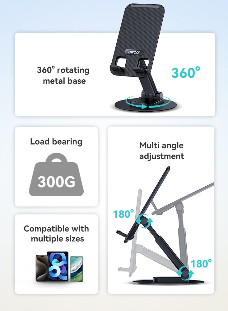 BWOO Rotatable Foldable Desktop Mobile Phone Holder - Image 5