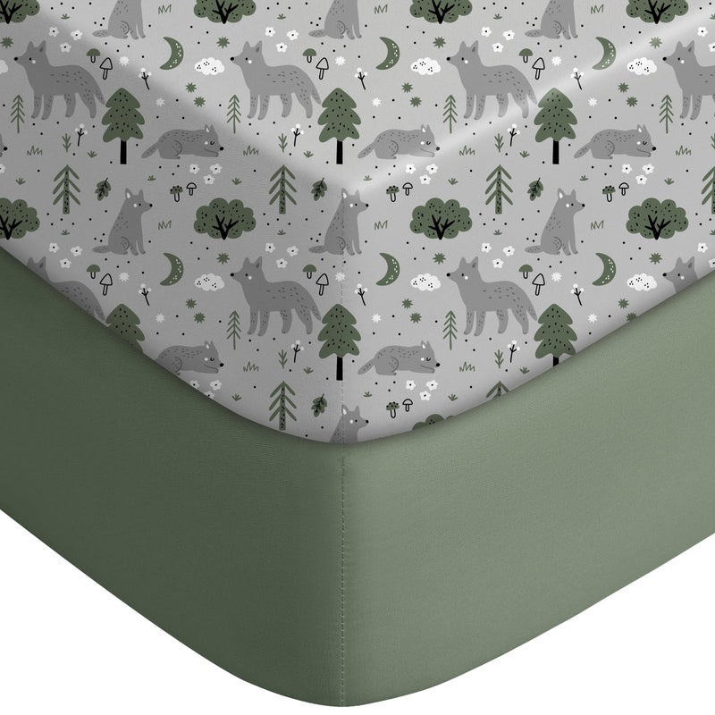 Yoofoss Baby Crib Sheets for Boys Girls Fitted Crib Sheet 2 Pack for Standard Crib and Toddler Mattress Super Soft Microfiber Baby Sheet 28x52x8inFox