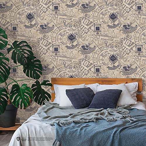 RoomMates RMK12436RL Blue Harry Potter Marauders Map Peel and Stick Wallpaper - Image 3