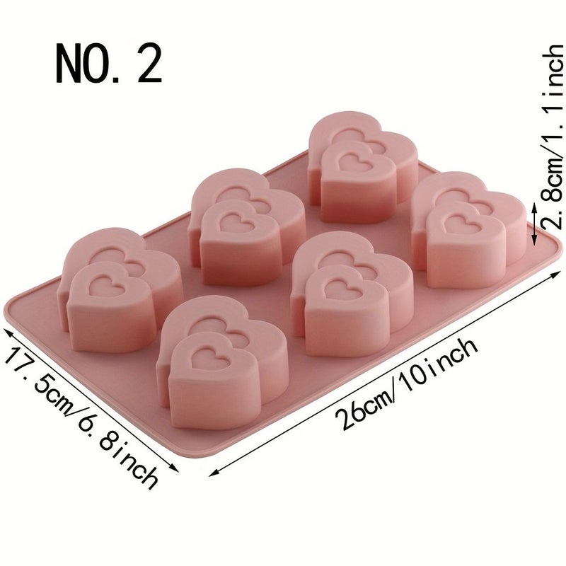 1pcs Heart Shaped Silicone Cake Mold For Valentine Mousse - Image 3