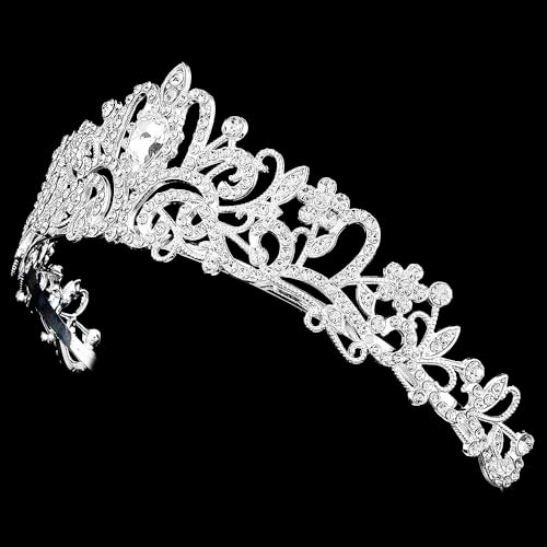 AOPRIE Silver Tiaras and Crowns for Women Girls Princess Crystal Crown with Combs Women's Headbands Bridal Wedding Prom Birthday Party Headbands for Women - Image 5