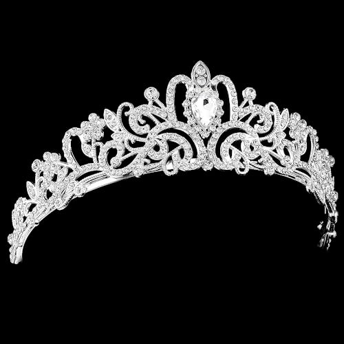 AOPRIE Silver Tiaras and Crowns for Women Girls Princess Crystal Crown with Combs Women's Headbands Bridal Wedding Prom Birthday Party Headbands for Women - Image 4
