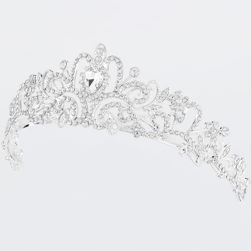 AOPRIE Silver Tiaras and Crowns for Women Girls Princess Crystal Crown with Combs Women's Headbands Bridal Wedding Prom Birthday Party Headbands for Women - Image 3