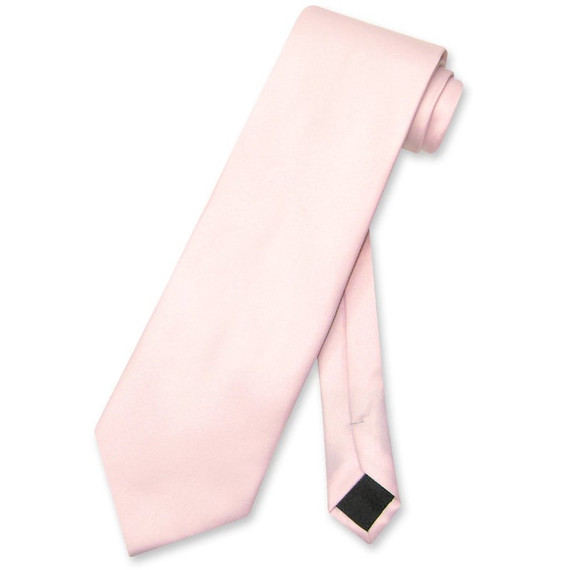 Vesuvio Napoli NeckTie Solid PINK Color Men's Neck Tie - Image 5