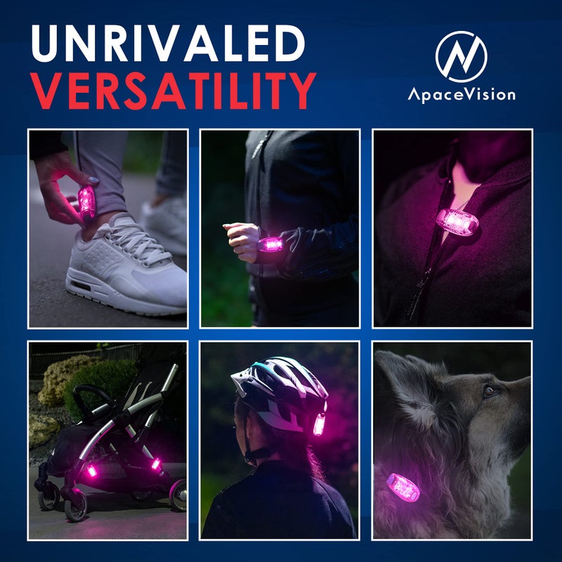 Apace Vision LED Safety Light (2 Pack) - Clip On Strobe/Running Lights for Runners, Dog, Bike, Walking, Boat, Kayak, Stroller and More - High Visibility Accessories for Your Reflective Gear, Bicycle - Image 5