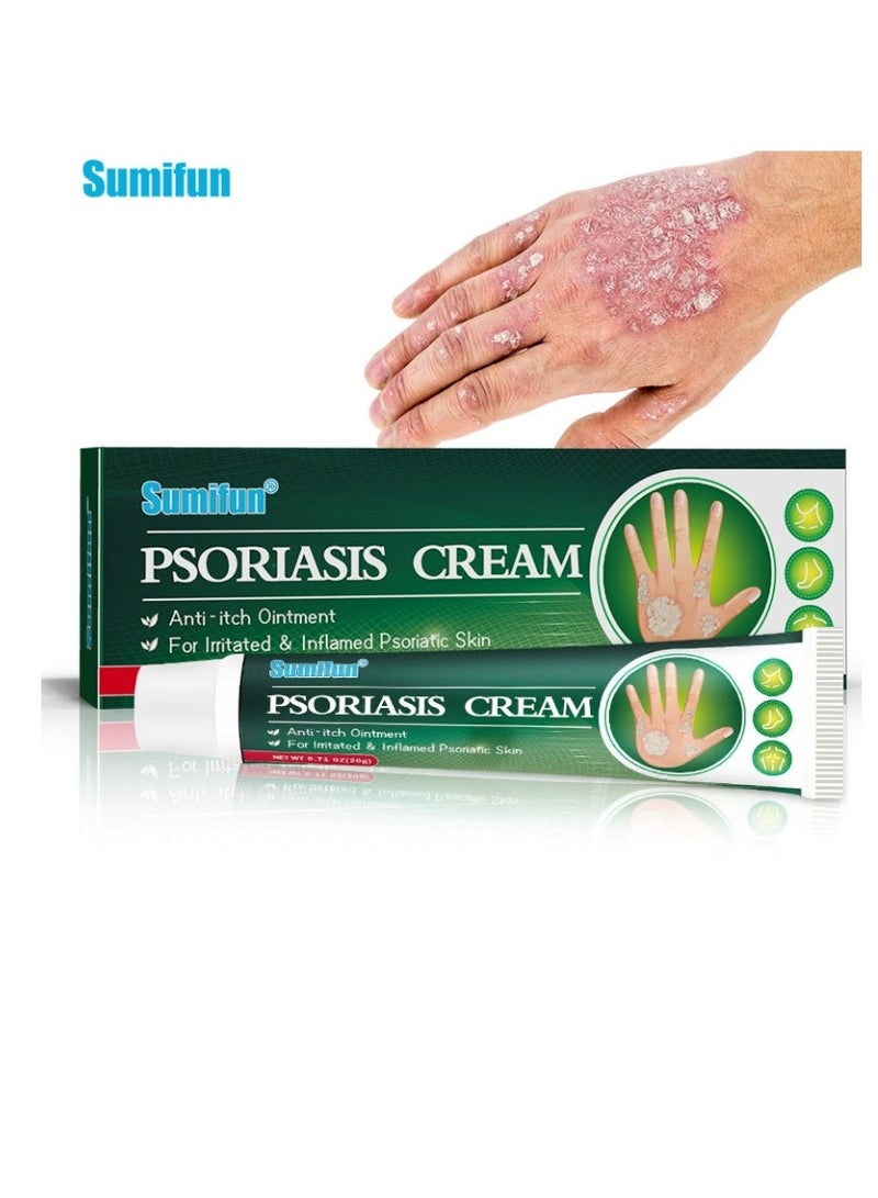 سوميفون كريمات الصدفية الأكزيما العشبية الصينية الطبيعية 20 جرام، مرهم التهاب الجلد والأكزيما والحكة والصدفية، كريمات الصدفية، علاج الصدفية، كريم مضاد للبكتيريا، لحكة الجسم - Image 1