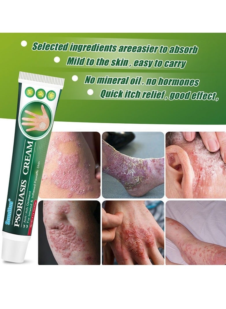 سوميفون كريمات الصدفية الأكزيما العشبية الصينية الطبيعية 20 جرام، مرهم التهاب الجلد والأكزيما والحكة والصدفية، كريمات الصدفية، علاج الصدفية، كريم مضاد للبكتيريا، لحكة الجسم - Image 2