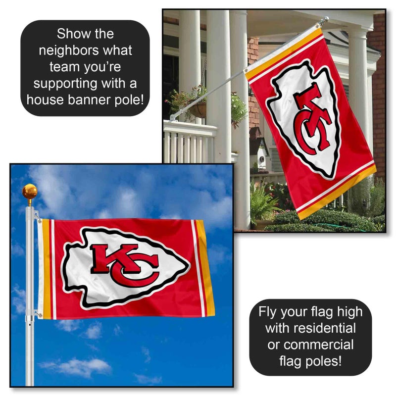 WinCraft WinCraft Kansas City Chiefs KC Large 3x5 Flag  - Image 3