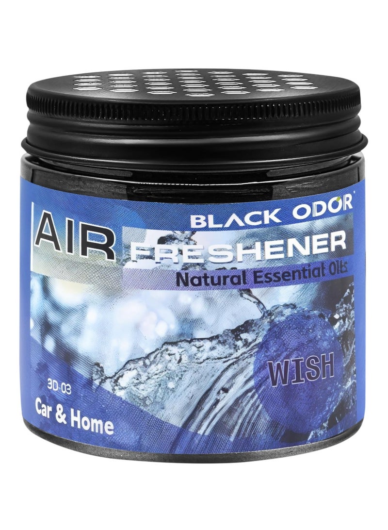 Black Odor Wish Car Air Freshener 180G Premium Essential Oil Infused Fragrance for Cars, Homes, and Offices BO-03  - Image 2