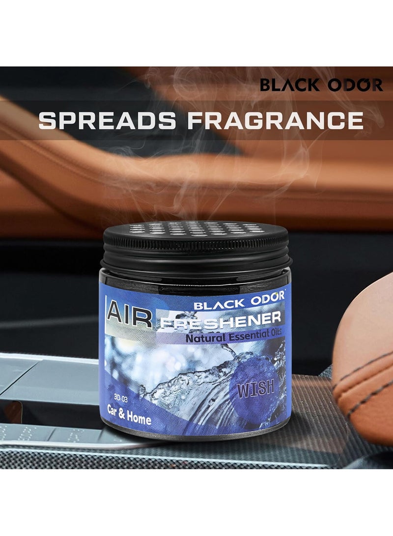 Black Odor Wish Car Air Freshener 180G Premium Essential Oil Infused Fragrance for Cars, Homes, and Offices BO-03  - Image 4