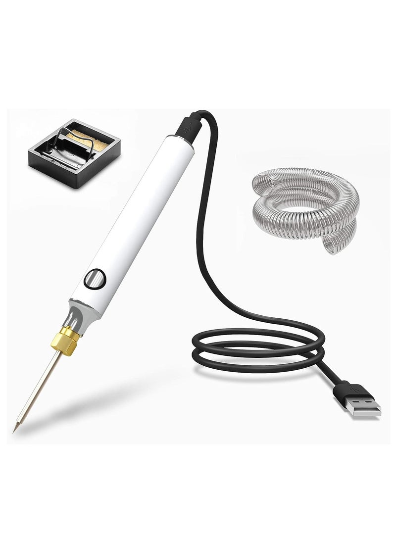 Soldering Iron Kit, 8W Soldering Iron Welding Tools with Adjustable Temperature 300-450°C Soldering Kit with Solder Stand, Solder Wire - Image 1