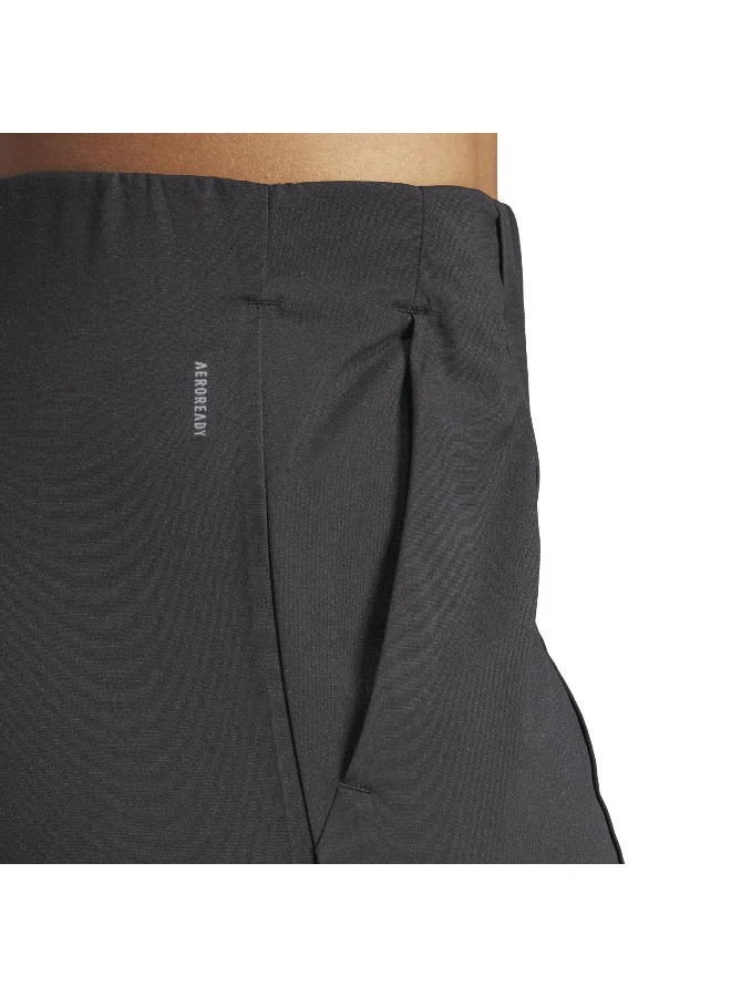 adidas بنطلون نسائي رياضي aeroready أساسي بتصميم بسيط وشعار منسوج
