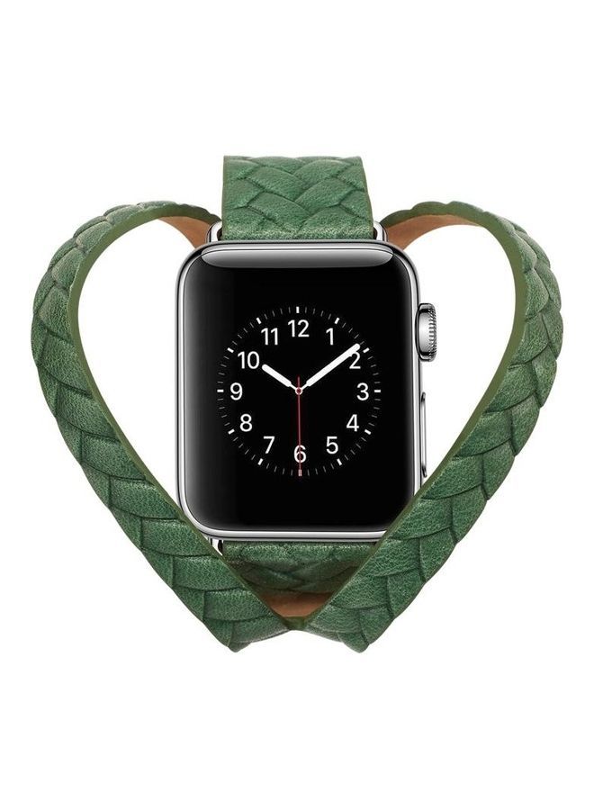 NIBEMINENT Replacement Watchband For Apple Watch Green - Image 2