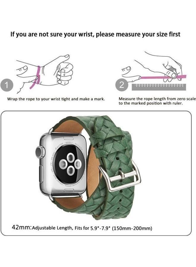 NIBEMINENT Replacement Watchband For Apple Watch Green - Image 5