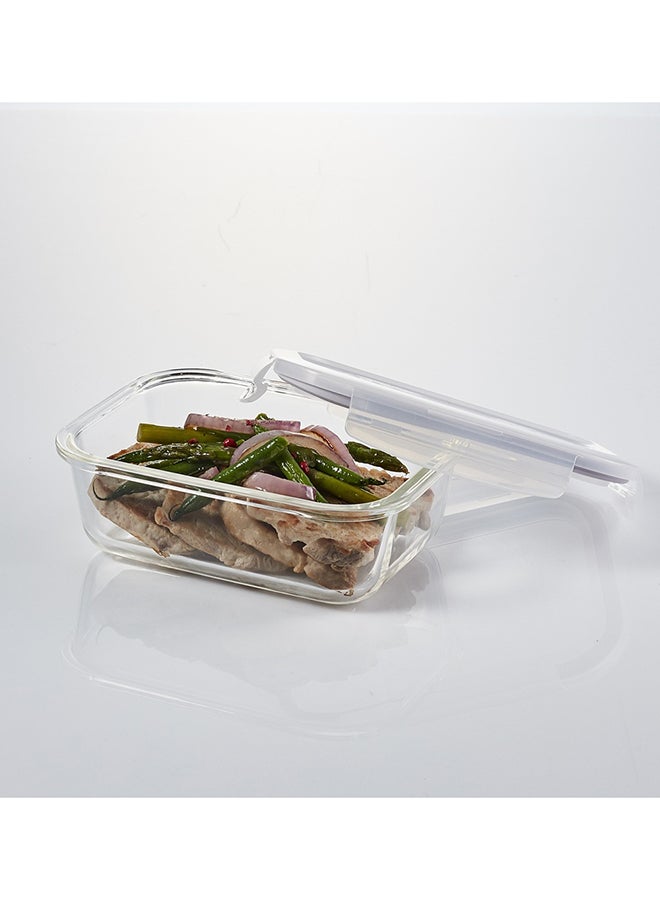 LocknLock Oven Glass Rectangular Food Container 730ml , Airtight with 4-Side Locking Lid, Microwave & Oven Safe, Durable Heat-Resistant Glass for Baking, Meal Prep, and Leftovers - Image 4