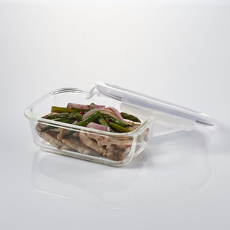 LocknLock Oven Glass Rectangular Food Container 730ml , Airtight with 4-Side Locking Lid, Microwave & Oven Safe, Durable Heat-Resistant Glass for Baking, Meal Prep, and Leftovers - Image 3