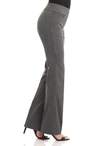 Rekucci Womens Ease into Comfort Stretchy Business Casual Bootcut Pull-On Everyday Office Pant in Regular/Tall/Petite Sizes (14, Charcoal) - Image 2