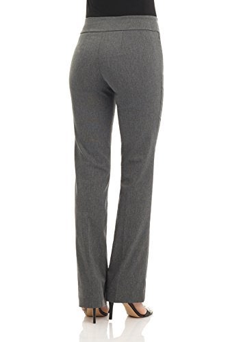 Rekucci Womens Ease into Comfort Stretchy Business Casual Bootcut Pull-On Everyday Office Pant in Regular/Tall/Petite Sizes (14, Charcoal) - Image 3