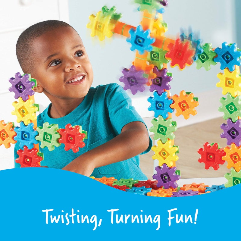 Learning Resources Gears! Gears! Gears! Super Building Toy Set, STEM Toys, Construction Toys, Gears for Kids, 150 Pieces, Ages 3+ - Image 2