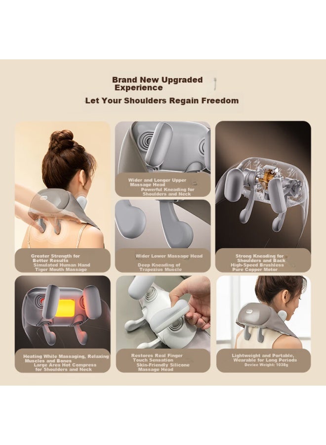 RONGTAI Rongtai Cervical Massager Shoulder Massager Shawl Massager Neck Shoulder Trapezius Lumbar Leg Neck Massager Full Body Gift For Parents Festival Birthday Gift For Boyfriend And Girlfriend  - Image 2