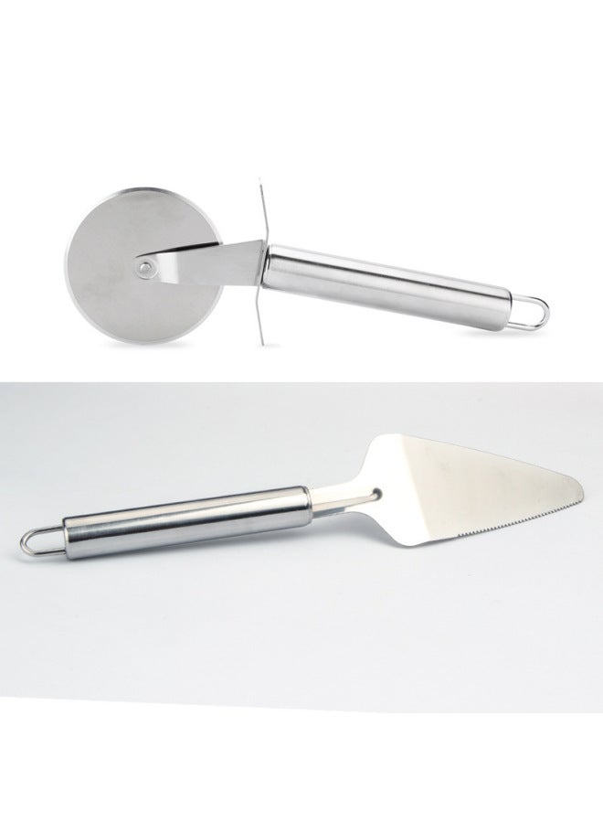 Pizza Roller Knives Household Stainless Steel Cutting Twister Shovel Set Commercial Western-style Cake Noodles Special Baking Tools-Specifications:Lace Pizza Cutter * No. 450 *  - Image 5