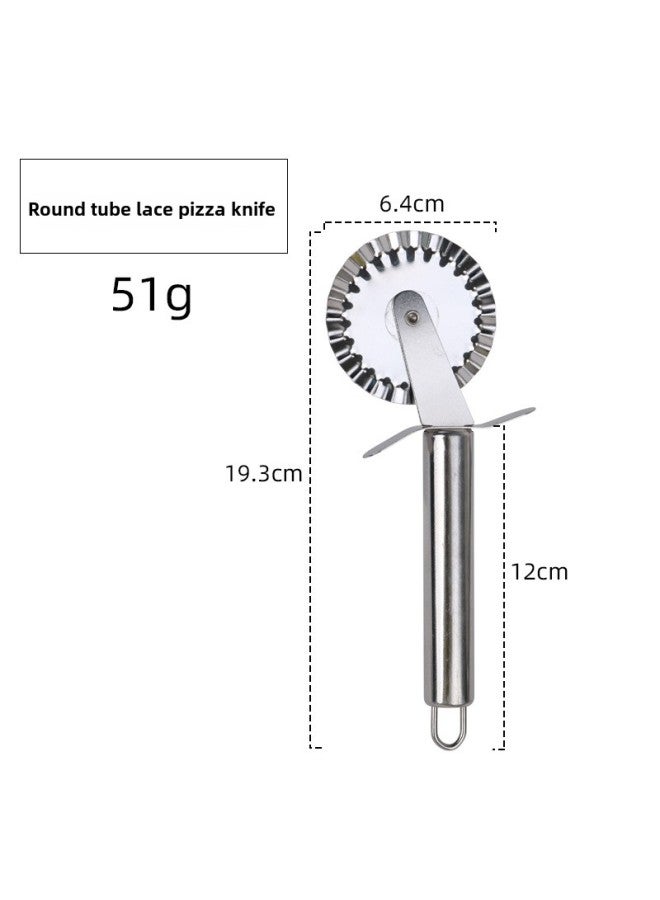 Pizza Roller Knives Household Stainless Steel Cutting Twister Shovel Set Commercial Western-style Cake Noodles Special Baking Tools-Specifications:Lace Pizza Cutter * No. 450 *  - Image 1