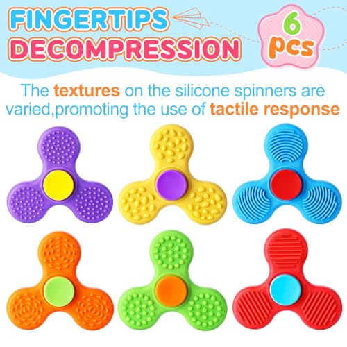 Fasray 24 PCs Valentines Day Cards with Fidget Spinner for Kids Classroom Textured Sensory Fidget Toys with Valentine Cards Kids School Classroom Exchange Prizes Gifts Rewards Stress Relief Party Favors - Image 5