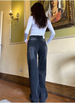 Wide-Leg - High-Waist Charcoal Wash Jeans - pzsku/Z911E7079A5B5B3280320Z/45/_/1740838168/5e3b97a6-d1d4-48a0-91ce-484cebcf2a9b