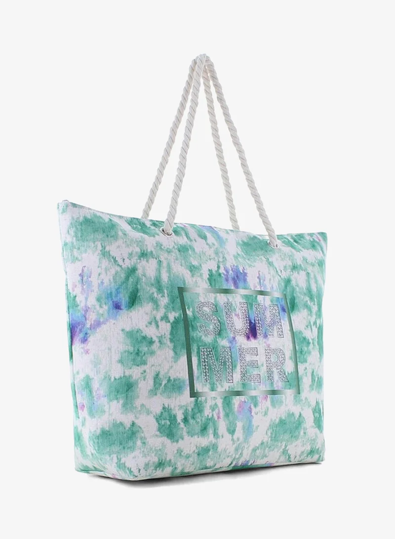 مارينا جالانتي Marina Galanti Mandas Fabric Beach Bag - Green