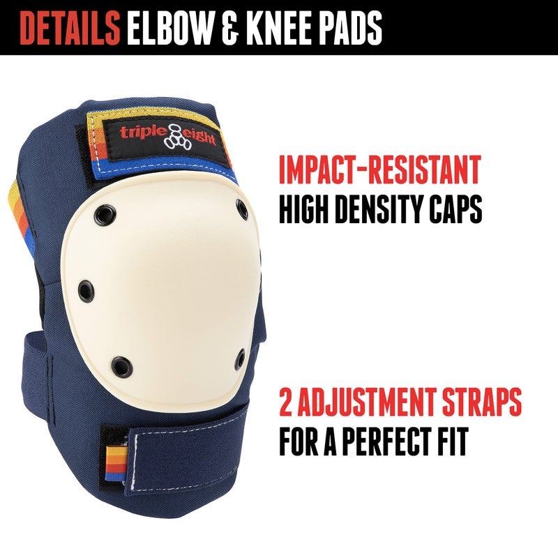 Triple Eight Saver Series 3-Pack Pad Setâ€“ Ideal for Skateboarding, In-line Skating, Roller Skating, and Biking - Image 4