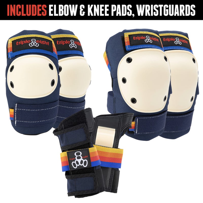 Triple Eight Saver Series 3-Pack Pad Setâ€“ Ideal for Skateboarding, In-line Skating, Roller Skating, and Biking - Image 3