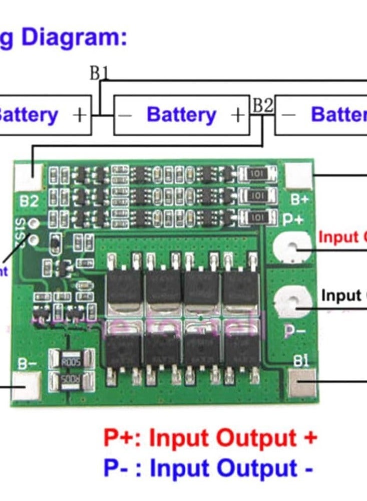 3S 11.1V 12.6V 25A with Balance 18650 Li-ion Lithium Battery PCB Protection Board - Image 3