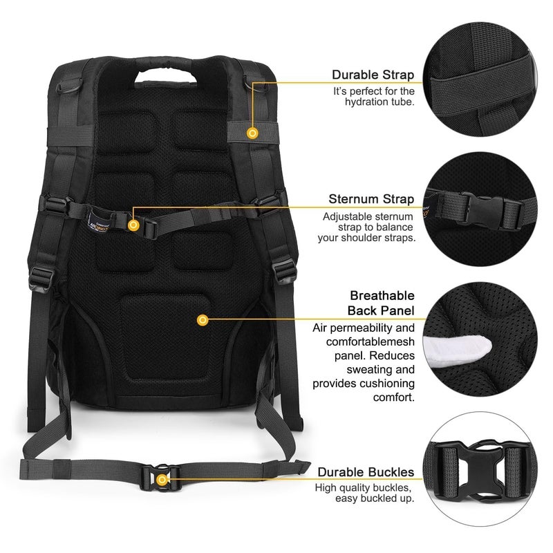 Mardingtop Military Tactical Backpack for Men 40L Molle Rucksack Assault Pack EDC Daypack for Hiking,Travel,Camping, Hunting - Image 5