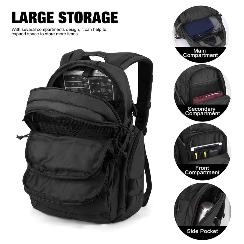 Mardingtop Military Tactical Backpack for Men 40L Molle Rucksack Assault Pack EDC Daypack for Hiking,Travel,Camping, Hunting - Image 4