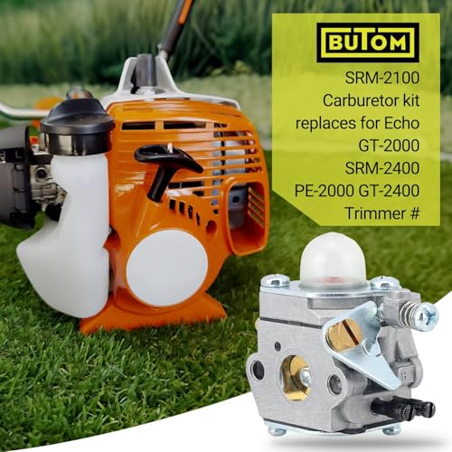 Butom Buttom SRM 2100 SRM 2400 Carburetor for Echo SRM-2100 SRM2100 GT2000 HC1500 GT-2000 PE2000 SRM-2400 SRM2400 GT2000R Hedge Trimmer Replace 12520013317 C1UK52 C1U-K52 - Image 2