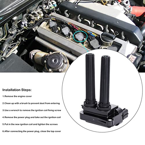 LCWRGS عبوة من 8 لفائف إشعال لمحرك 5.7 V8 HEMI لدودج رام 1500 2500 3500 شاحن دورانجو كرايسلر 300 جيب جراند شيروكي 2006 2007 2008 2009 2010 2011 2012 2013 2014 2015 استبدال لفائف# UF504 - Image 5