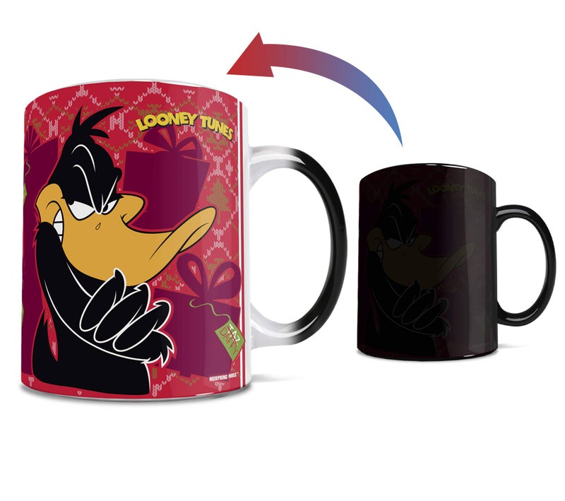 Morphing Mugs Looney Tunes Daffy Duck Youre Despicable Christmas One 11 oz Color Changing Heat Sensitive Ceramic Mug Image Revealed When HOT Liquid Is Added