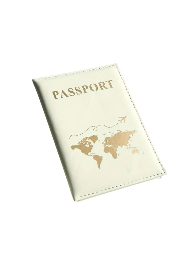 Kandid Travel Passport Holder and Luggage Tag Set, RFID Blocking, Faux Leather, 6 Card Slots, Black (WHITE SET) - Image 2