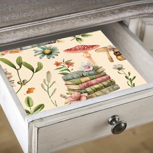 WY-BSO Adhesive Shelf Liner,Boho Floral Shelf Contact Paper for Cabinets,Vinyl Film Decorative Drawer Liners for Dresser Sticker (White Boho Floral, 17.3 inch x 118 inch) - Image 5