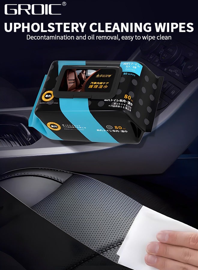 GROIC Microfiber Car Cleaning Cloth Automotive Interior Cleaning Wipes Vehicle Wet Wipes,Automobile Leather Quick Decontamination Nursing Supplies Automobile Cleaning Tool - Image 4