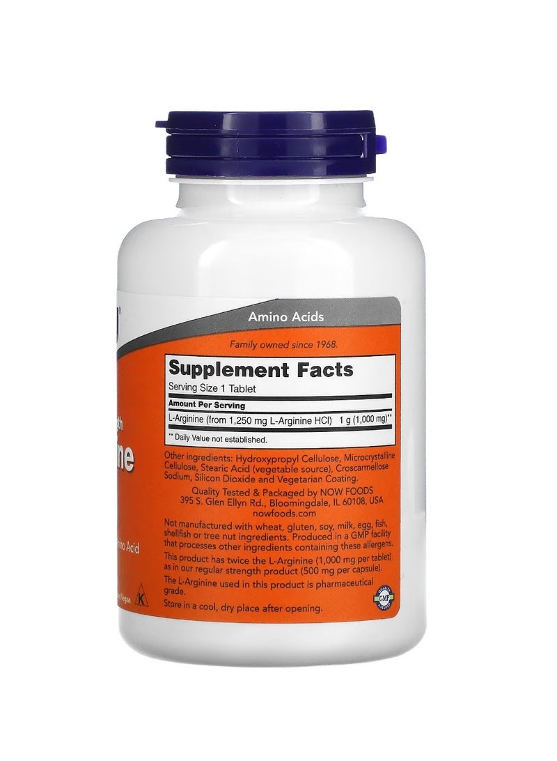 now L-Arginine Double Strength 1000 mg 120 Tablets - Image 2