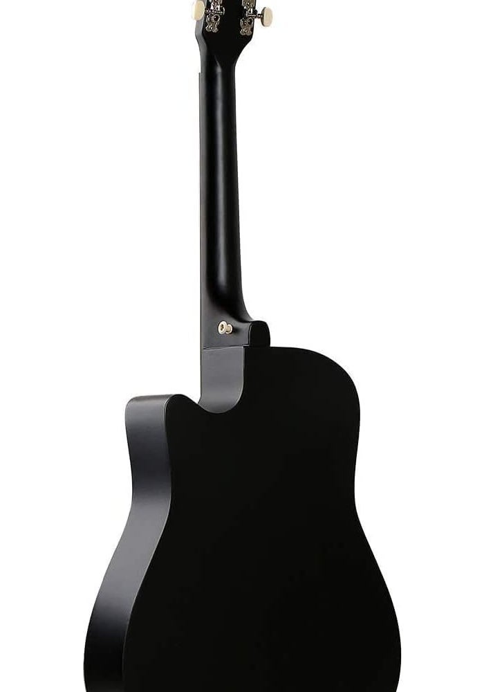 MegArya 38" Acoustic Guitar Kit with Bag, Strap, Strings, and Picks - Black - Image 2