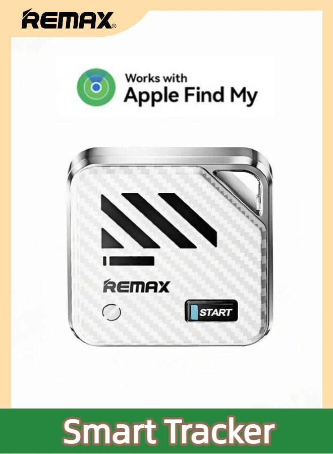REMAX G2306 Smart Tag Global Positioning Anti-Loss Smart Tracker, Real-Time Global Location Tracking, Long Battery Life, Suitable For Backpacks, Pets, Keys, Travel. (iOS Only), Supports Apple "Find My" App, Available For iPhone/iPad/Mac. White - Image 1
