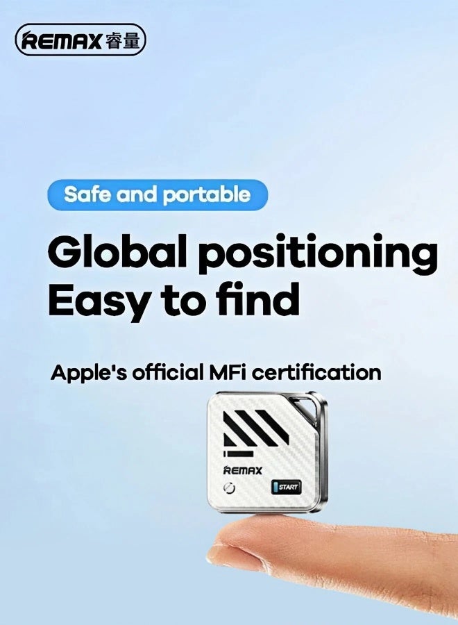 REMAX G2306 Smart Tag Global Positioning Anti-Loss Smart Tracker, Real-Time Global Location Tracking, Long Battery Life, Suitable For Backpacks, Pets, Keys, Travel. (iOS Only), Supports Apple "Find My" App, Available For iPhone/iPad/Mac. White - Image 2