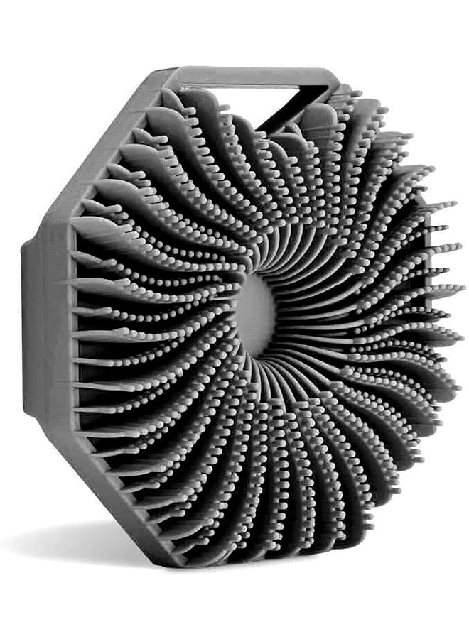 Zaboon Body Scrubber Noslip Handle Shower Scrubber Cleansing Brush Silicone Body Brush With Soft Silicone Bristles For Showering Exfoliating Body Scrubber For Sensitive Skinblack - Image 1