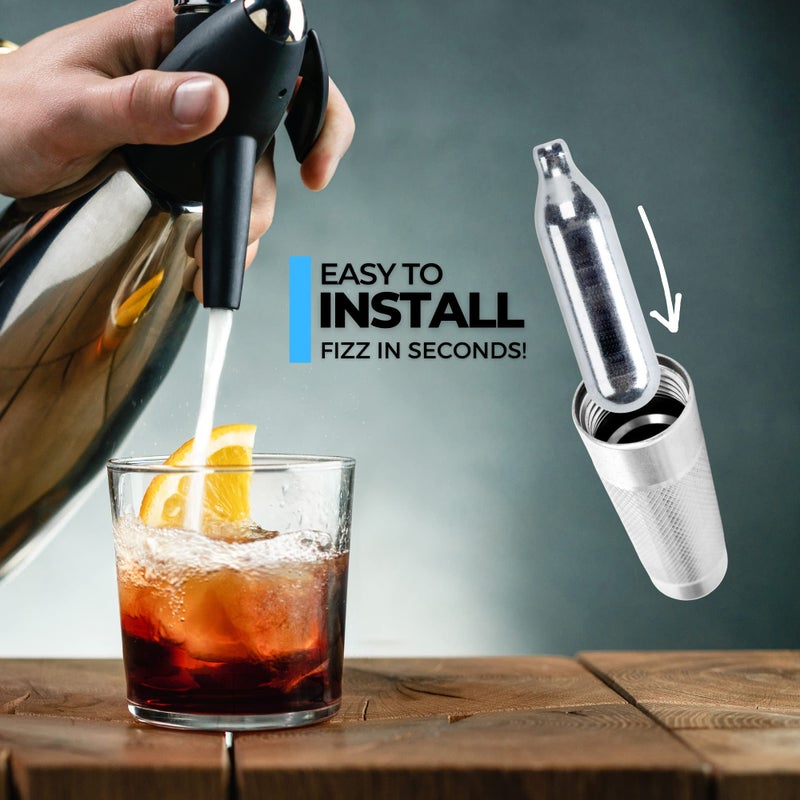 ICO 10pcs 8g CO2 Cartridges for Soda Maker, Food Grade 8 gram CO2 Cartridges, Non-Threaded Soda Chargers for Sparkling Water Maker and Carbonated Water Maker - Image 3